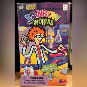 NIB - Amazing Science Rainbow Worms Kit - Make over 40' of worms!